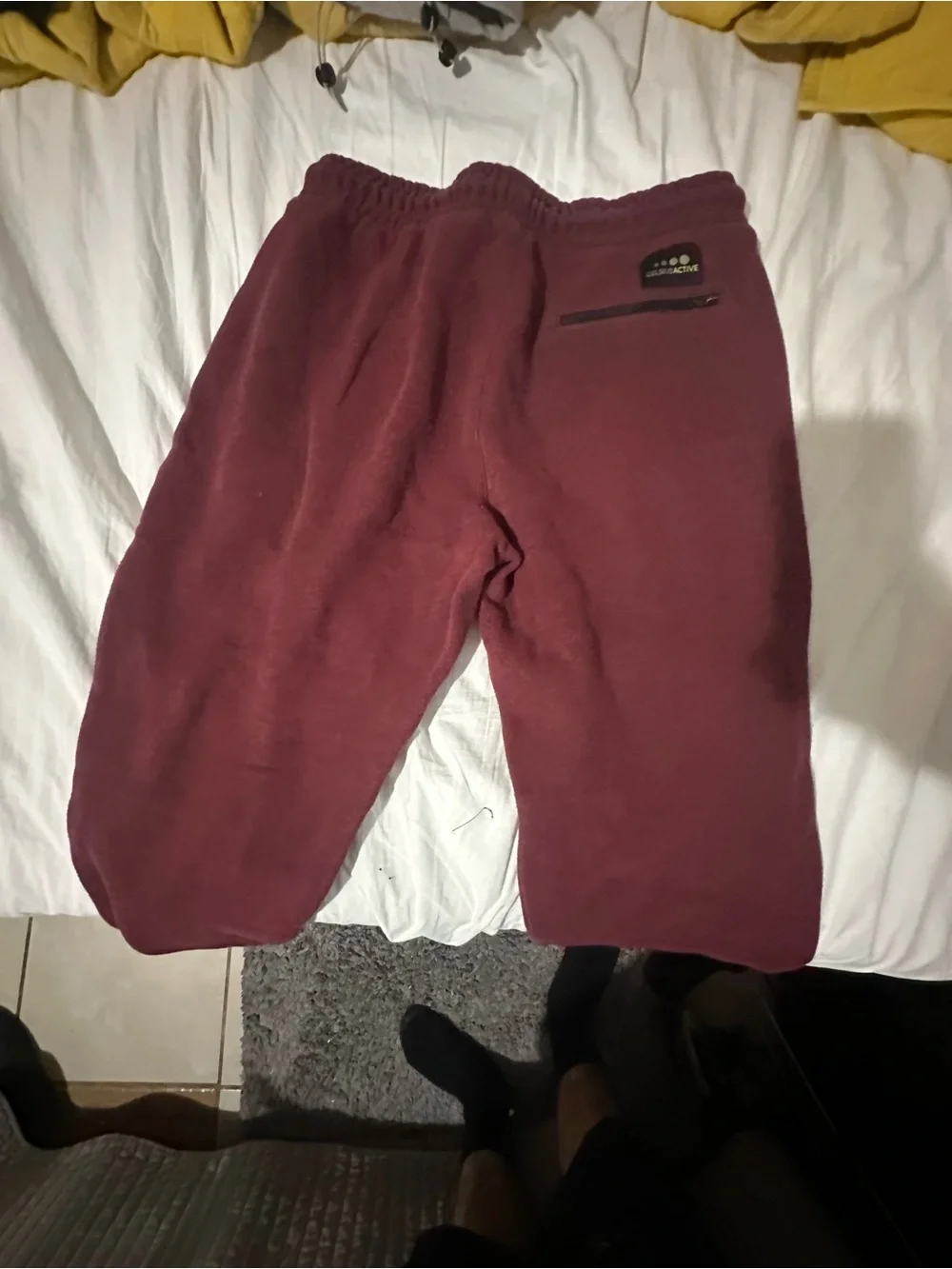 Maroon Drawstring Sweatpants - Picture 2 of 3
